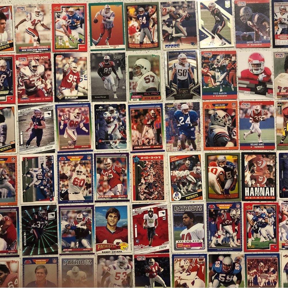 66 New England Patriots Football Cards Tom Brady Julian Edelman Curtis Martin
